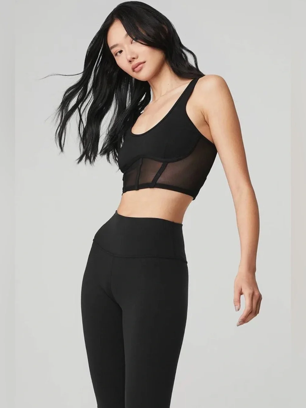 Alo Yoga Airbrush Mesh Corset Tank Size Unknown